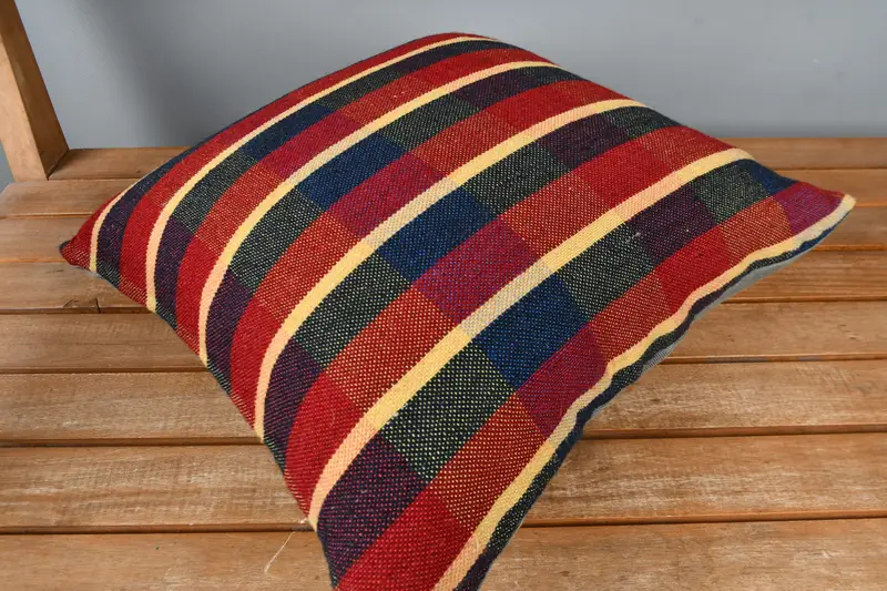 Cushion, 16x16 Red Cushion Case, Pillow for Couch, Kilim Pillow Cover, Pillow for Sofa, Vintage Kilim Pillow Pillow Case - 2