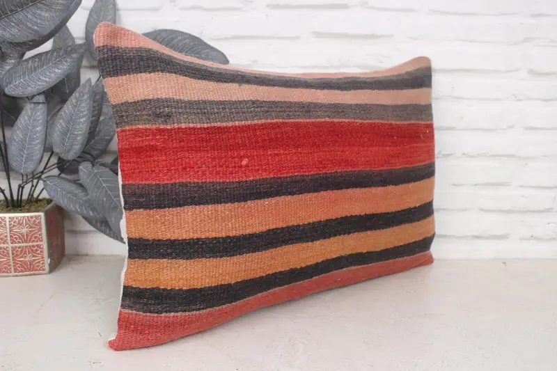 Pillow Cover, Boho Pillow, 16x24 Red Cushion Case, Interior Designer Pillow, Kilim Pillow Cover, Luxury Pillow Case, Sustainable Cushion - 3
