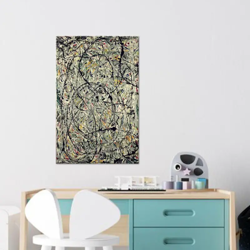 Lienzo impreso en negro, colorido y abstracto: elegancia artística desatada