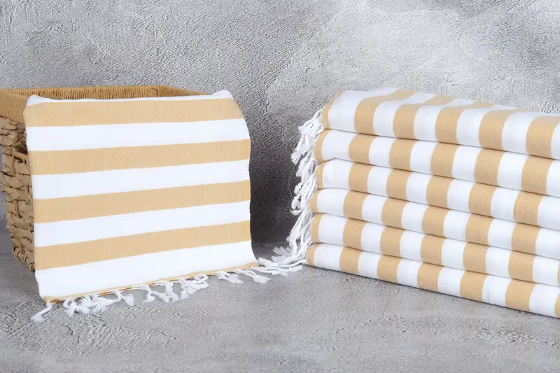44x20 Cotton Striped Towel, Monogram Towels, Housewarming Gift, Personalized Hand Towel, Wedding Gift, Merry Christmas Gifts, Monogrammed Hand Towel - 3