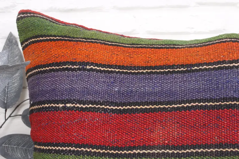 Kilim Pillow, 24x24 Green Pillow Sham, Authentic Cushion Case, Boho Pillow Sham Cover, Pillow Case, Toss Pillow Sham, Turkish Pillow - 2