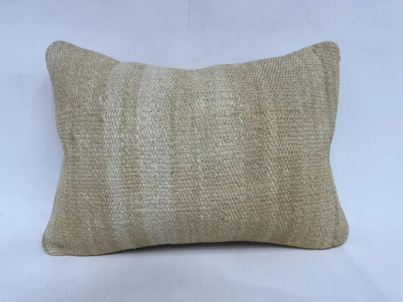 20x28 Beige Cushion, Gift Pillow, Pillow Sham, Handmade Kilim Cushion, Living Room Throw Cushion Case, Nomadic Pillow, Vintage Kilim Pillow - 1