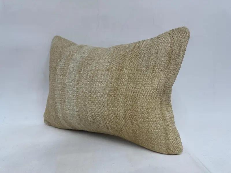 20x28 Beige Cushion, Gift Pillow, Pillow Sham, Handmade Kilim Cushion, Living Room Throw Cushion Case, Nomadic Pillow, Vintage Kilim Pillow - 4