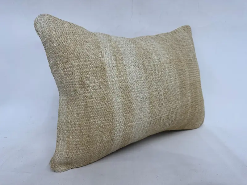 20x28 Beige Cushion, Gift Pillow, Pillow Sham, Handmade Kilim Cushion, Living Room Throw Cushion Case, Nomadic Pillow, Vintage Kilim Pillow - 2