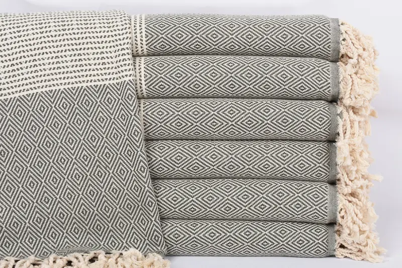 Custom Beach Towel Personalized Khaki Green Chevron, 70x40 Inches