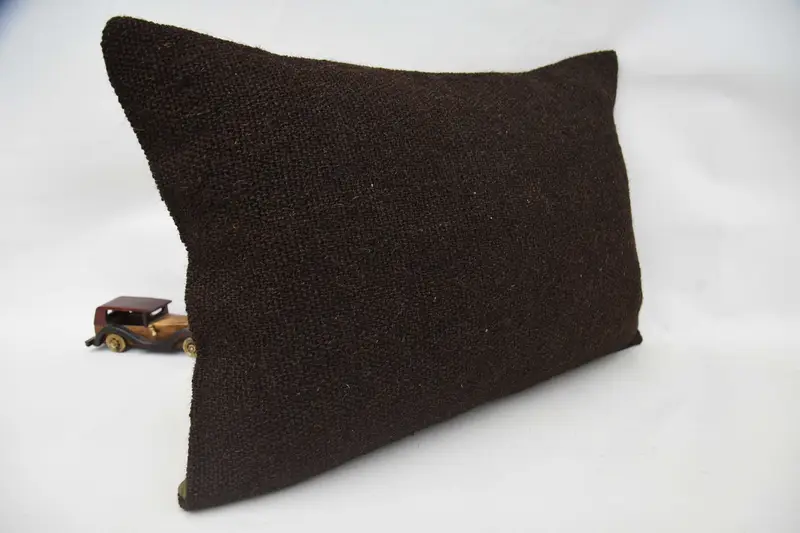 Vintage Kilim Pillow Pillow Cover, Pillow Cover, Pillow for Couch, Turkish Kilim Pillow, 20x28 Brown Cushion, Home Decor Pillow - 3