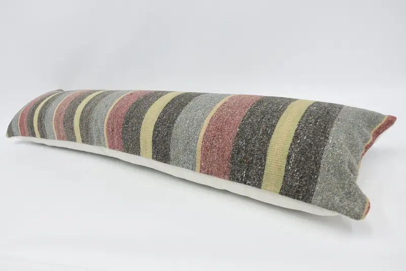 Vintage Pillow, Pillow for Couch, Pet Cushion Cover, Tribal Pillow Cover, Cushion, Kilim Rug Pillow Cover, 12x48 Blue Pillow Case, Turkish Pillow - 5