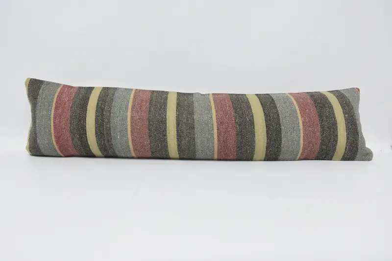 Vintage Pillow, Pillow for Couch, Pet Cushion Cover, Tribal Pillow Cover, Cushion, Kilim Rug Pillow Cover, 12x48 Blue Pillow Case, Turkish Pillow - 1
