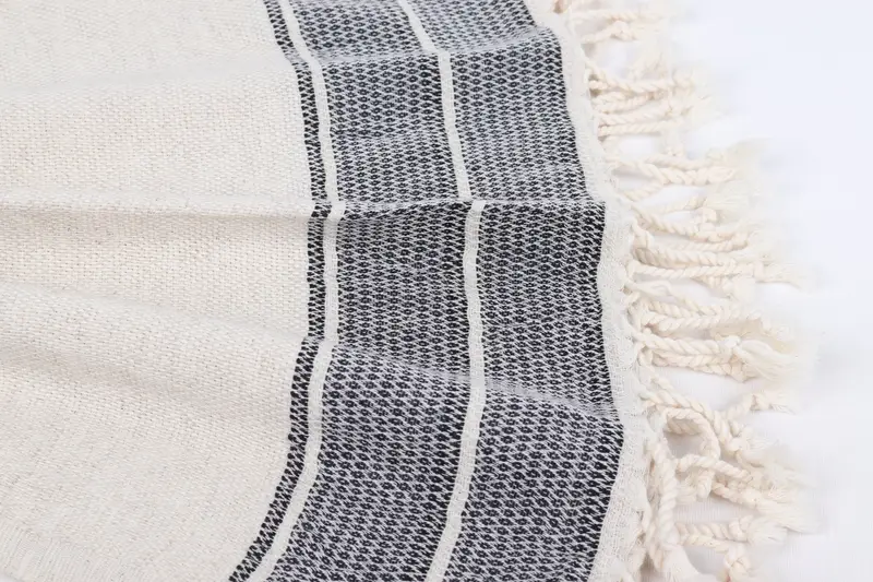Wedding Gift, Employee Gifts, Sand-resistant Turkish towel for the beach, 70x36 Linen Striped Towel, Beach towel, Travel towel, Beach Size Towel - 8
