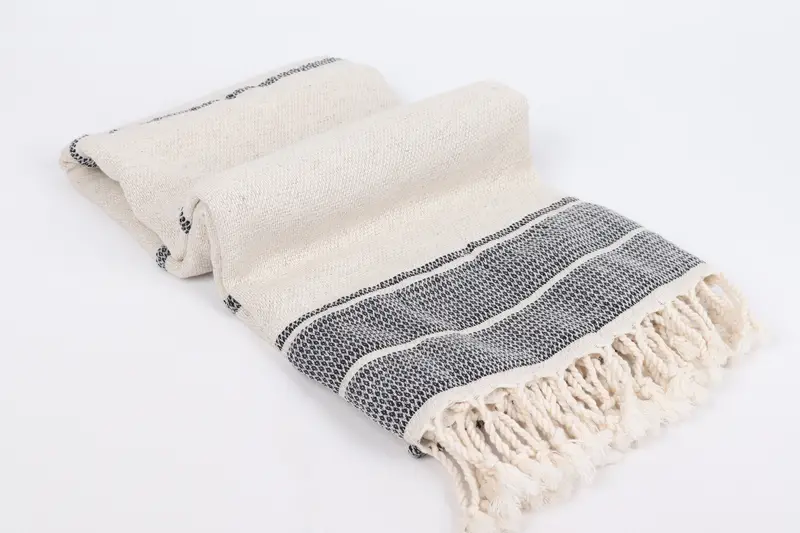 Wedding Gift, Employee Gifts, Sand-resistant Turkish towel for the beach, 70x36 Linen Striped Towel, Beach towel, Travel towel, Beach Size Towel - 6