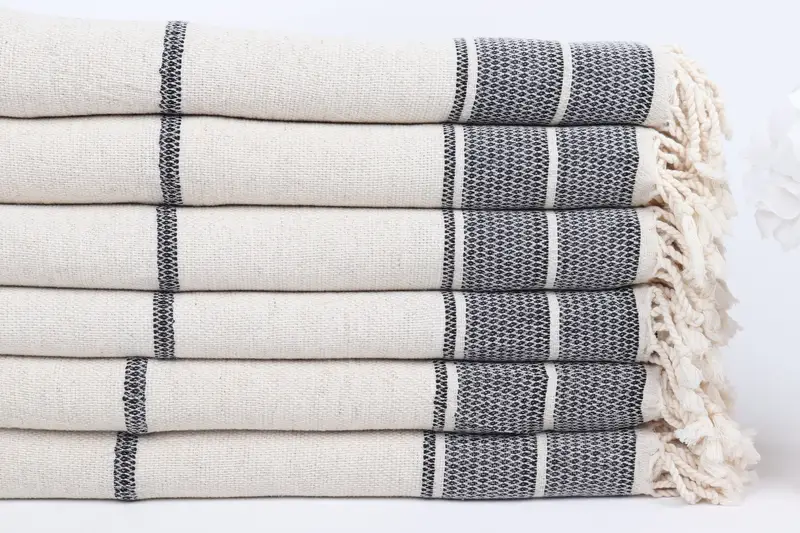 Wedding Gift, Employee Gifts, Sand-resistant Turkish towel for the beach, 70x36 Linen Striped Towel, Beach towel, Travel towel, Beach Size Towel - 3