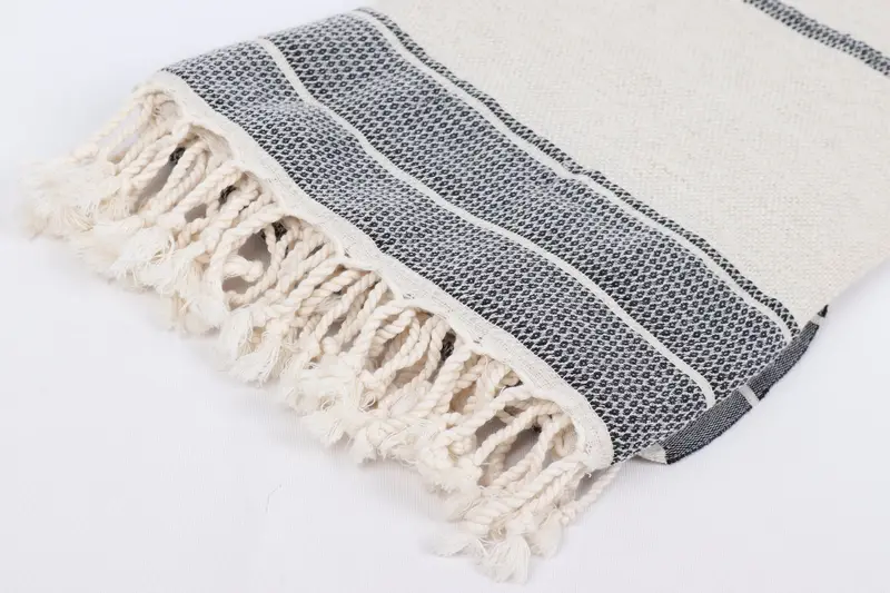 Wedding Gift, Employee Gifts, Sand-resistant Turkish towel for the beach, 70x36 Linen Striped Towel, Beach towel, Travel towel, Beach Size Towel - 7