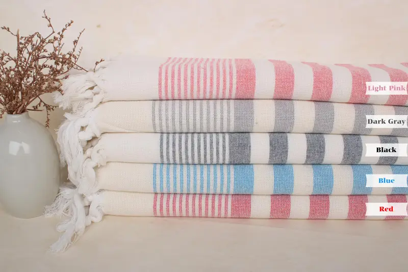 36x18 Cotton Striped Terry Towel, Personalized Gifts, Personalized Hand Towel, Turkish Tea Towel, Bridal Shower Gifts, Wedding Anniversary Gift - 1