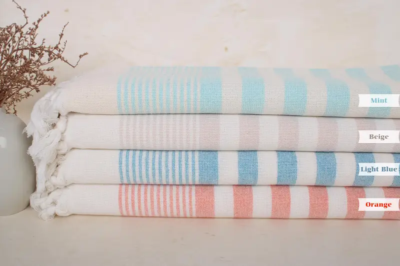 36x18 Cotton Striped Terry Towel, Personalized Gifts, Personalized Hand Towel, Turkish Tea Towel, Bridal Shower Gifts, Wedding Anniversary Gift - 2
