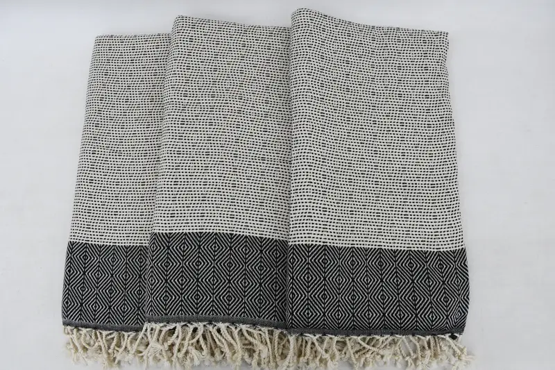 Family Gift, Turkish hand towel, Best Friend Gift, Unique Turkish towel with custom embroidery USA, 70x40 Cotton Diamond Towel, Handmade Gift - 3
