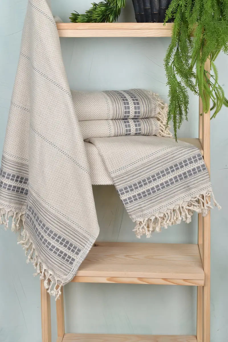 Luxury Beach Towel, 68x40 Linen Striped Towel, Mother Of The Groom Gift, Home Decor Gifts, Bridemaids Beach Towel, Best Beach Towel, Turkish towel - 6