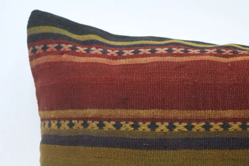 Turkish Pillow, Cushion, 20x28 Red Cushion, Decorative Cushion Case, Home Decor Pillow, Boho Pillow, Seat Pillow Sham - 2