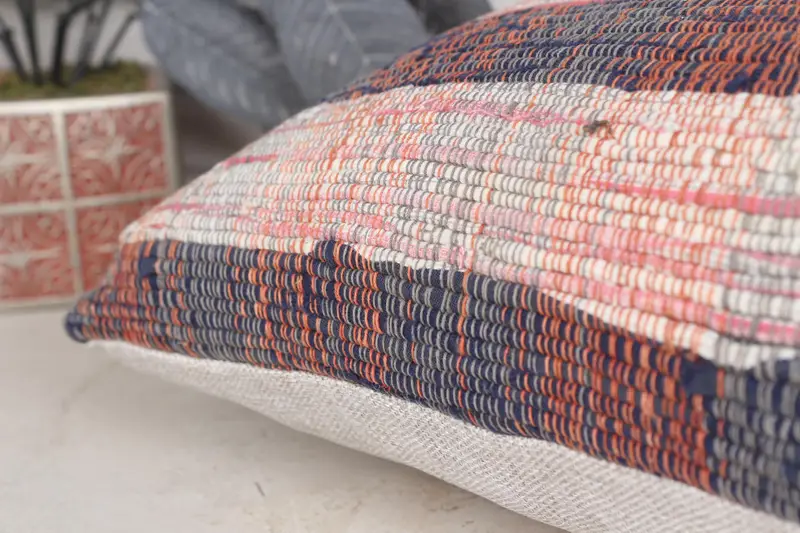 Turkish Pillow, Ethnical Kilim Rug Pillow, Pillow for Sofa, Vintage Kilim Pillow Cushion Cover, Cushion Cover, 16x24 Beige Pillow Sham - 7
