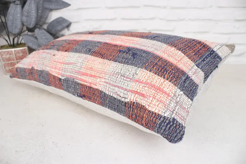 Turkish Pillow, Ethnical Kilim Rug Pillow, Pillow for Sofa, Vintage Kilim Pillow Cushion Cover, Cushion Cover, 16x24 Beige Pillow Sham - 6