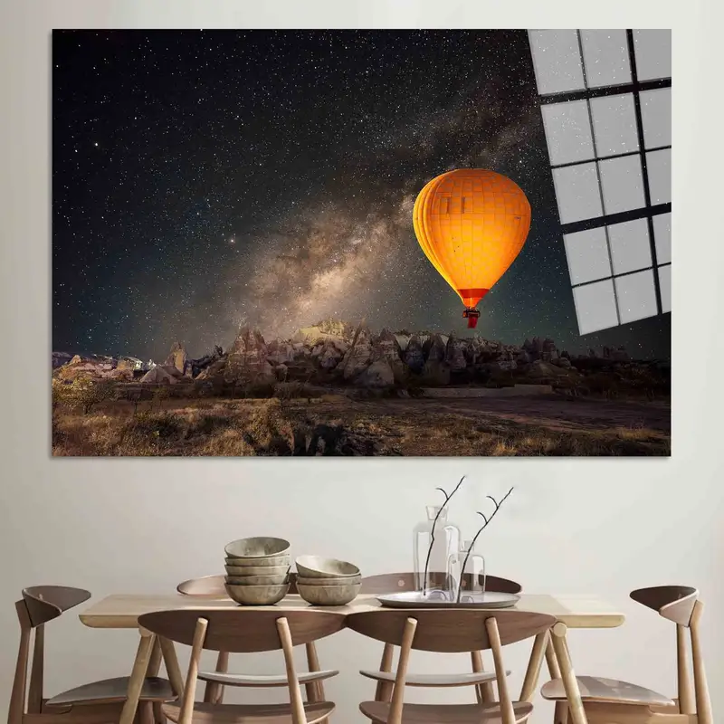 Bezaubernde Kappadokien-Ballon-Leinwand: Sternennacht-Landschaftsdruck