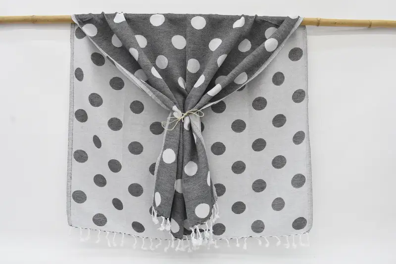 Organic Towel, 70x40 Cotton Polka Dot Towel, Turkish hand towel, Turkish Towel Set, Quick-dry towel, Valentines Day Gift, Personalized Gifts - 1