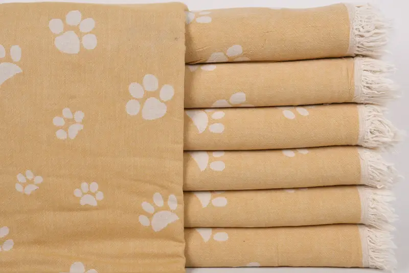 Cotton towel, 70x36 Cotton Paw Design Towel, Yoga Towel, Spa Gift, Spa Gift Towel, Bachelor Bachelorette Party Favors, Personalized Wedding Gift - 1