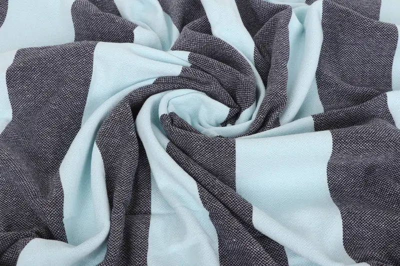 Quick-dry peshtemal, Monogram Beach Towel, Wedding Gift, Beach Size Towel, Wedding Anniversary Gift, House Warming Gift, 70x40 Cotton Striped Towel - 6