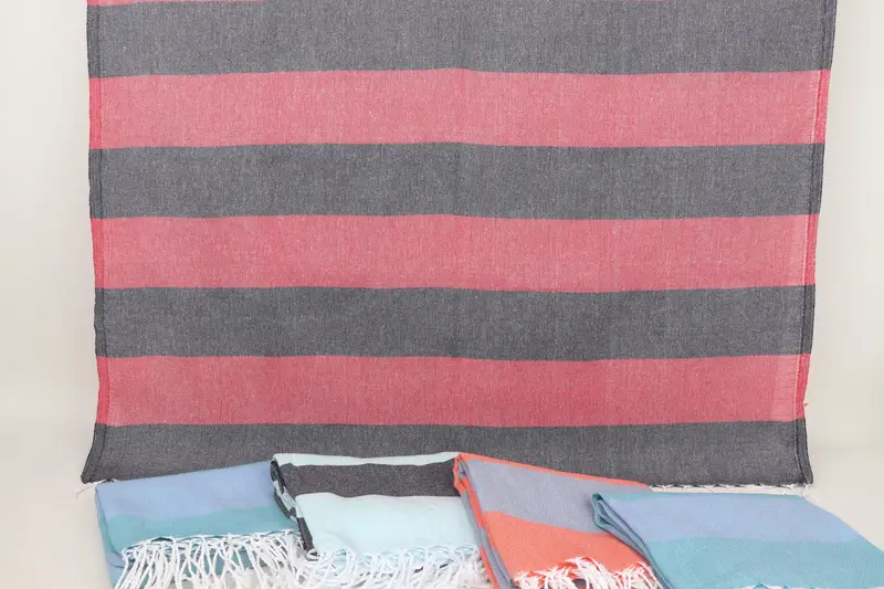 Quick-dry peshtemal, Monogram Beach Towel, Wedding Gift, Beach Size Towel, Wedding Anniversary Gift, House Warming Gift, 70x40 Cotton Striped Towel - 7