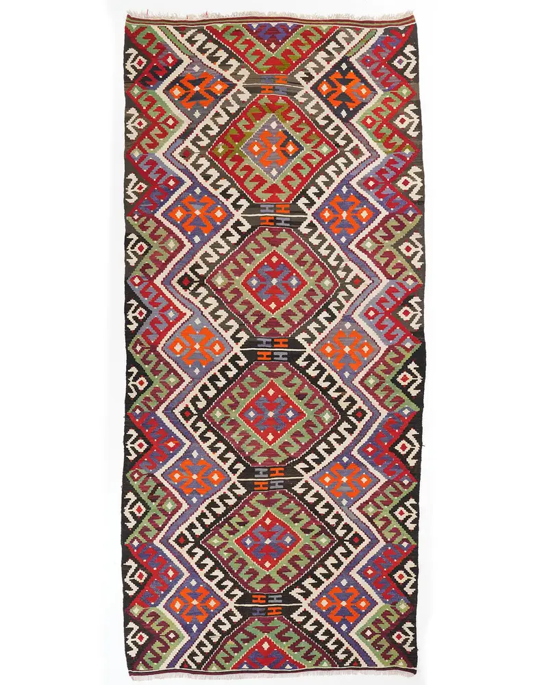 Zarif Yeşil Halı, 5,4x11 ft Şık Dekor Temel