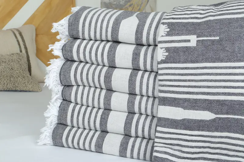Custom Shower Curtain, Bridal Shower Gift, 84x60 Cotton Patterned Towel, Turkish Cotton Throw Blanket, Halloween Gifts, Tablecloth, Woven Blanket - 2