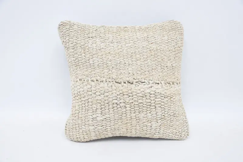 Cushion, Kilim Pillow, Turkish Pillow, Interior Designer Pillow, 12x12 White Pillow Case, Sustainable Cushion Case, Nomadic Pillow Case - 1