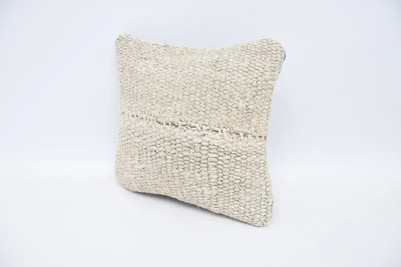 Cushion, Kilim Pillow, Turkish Pillow, Interior Designer Pillow, 12x12 White Pillow Case, Sustainable Cushion Case, Nomadic Pillow Case - 4
