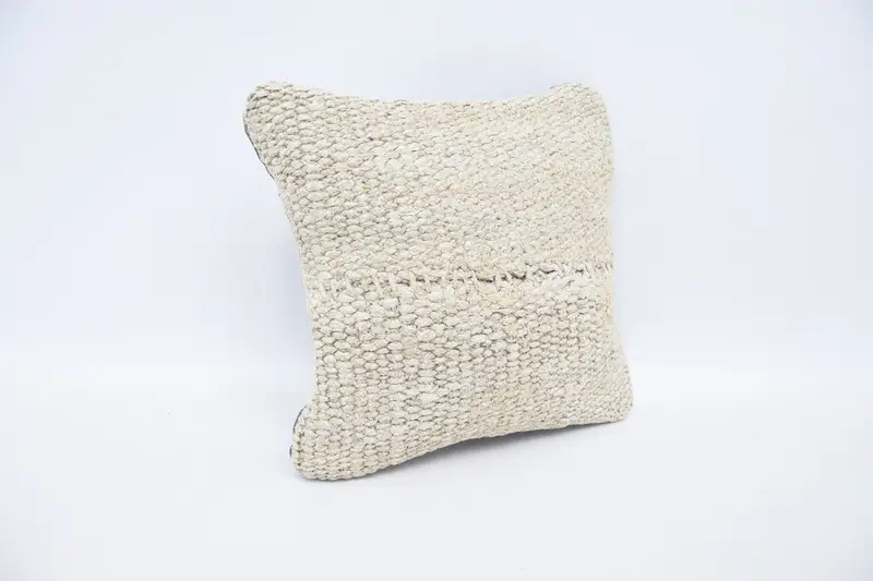 Cushion, Kilim Pillow, Turkish Pillow, Interior Designer Pillow, 12x12 White Pillow Case, Sustainable Cushion Case, Nomadic Pillow Case - 3