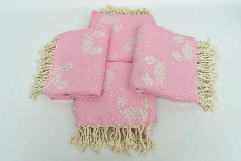 Gift For Him, 68x40 Cotton Crab Design Towel, Beach Towel Gift, Beach Towel Monogram, Bachelorette Party Favor, Bachelor Towel, Sand-resistant towel - 6