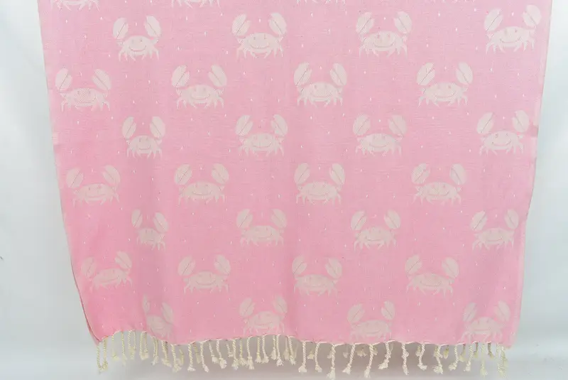 Gift For Him, 68x40 Cotton Crab Design Towel, Beach Towel Gift, Beach Towel Monogram, Bachelorette Party Favor, Bachelor Towel, Sand-resistant towel - 8
