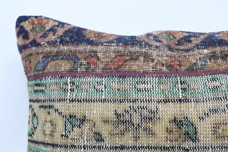 Outdoor Bolster Pillow Sham, Turkish Kilim Pillow, Kilim Pillow, 28x28 Beige Pillow Case, Pillow Case, Kilim Pillow Cover - 2