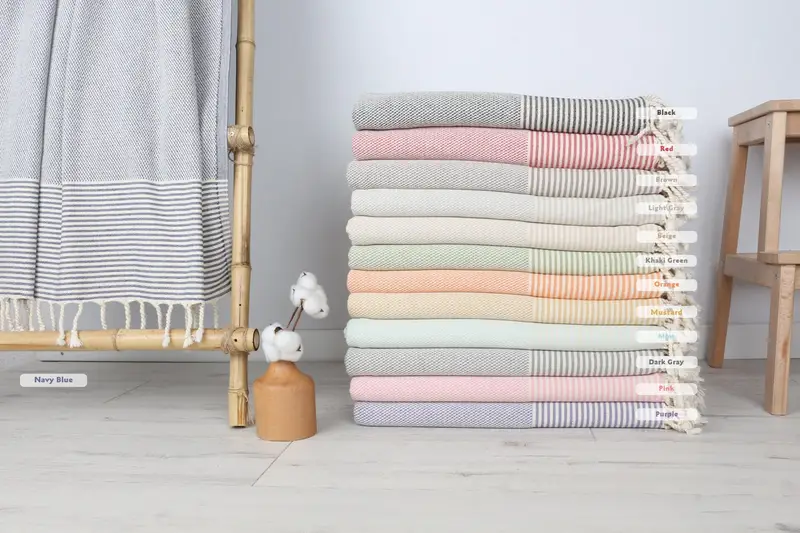 Housewarming Gift, Monogrammed Beach Towel, Monogram Turkish Towel, 70x36 Cotton Striped Towel, Best Friend Gift Ideas, Sand-Resistant Peshtemal