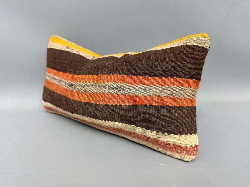 Gift Pillow, Ethnic Pillow Cover Pillow, Farmhouse Cushion Case, Home Decor Pillow, Pillow for Sofa, Cushion Case, 8x16 Brown Pillow - 3