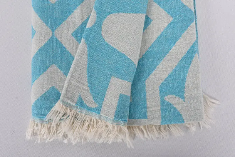 Home Decor Gifts, Anniversary Gift For Her, Monogrammed Beach Towel, Peshtemal Towel, 68x36 Cotton Tulip Patterned Towel, Turkish beach towel - 7