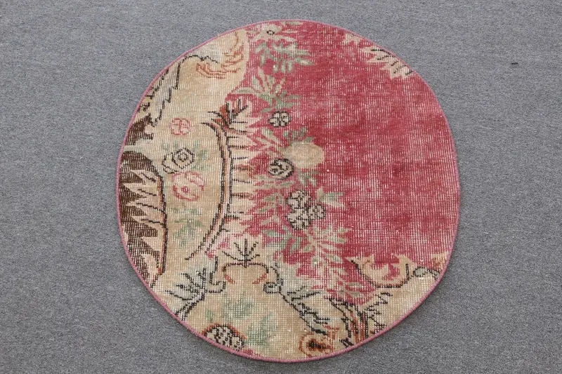 ピンク迷彩ラグ、2.8x2.76フィートのシックな室内装飾