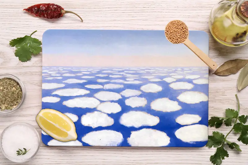 抽象的なガラスのまな板、モダンなキッチンの必需品、強化された安全性