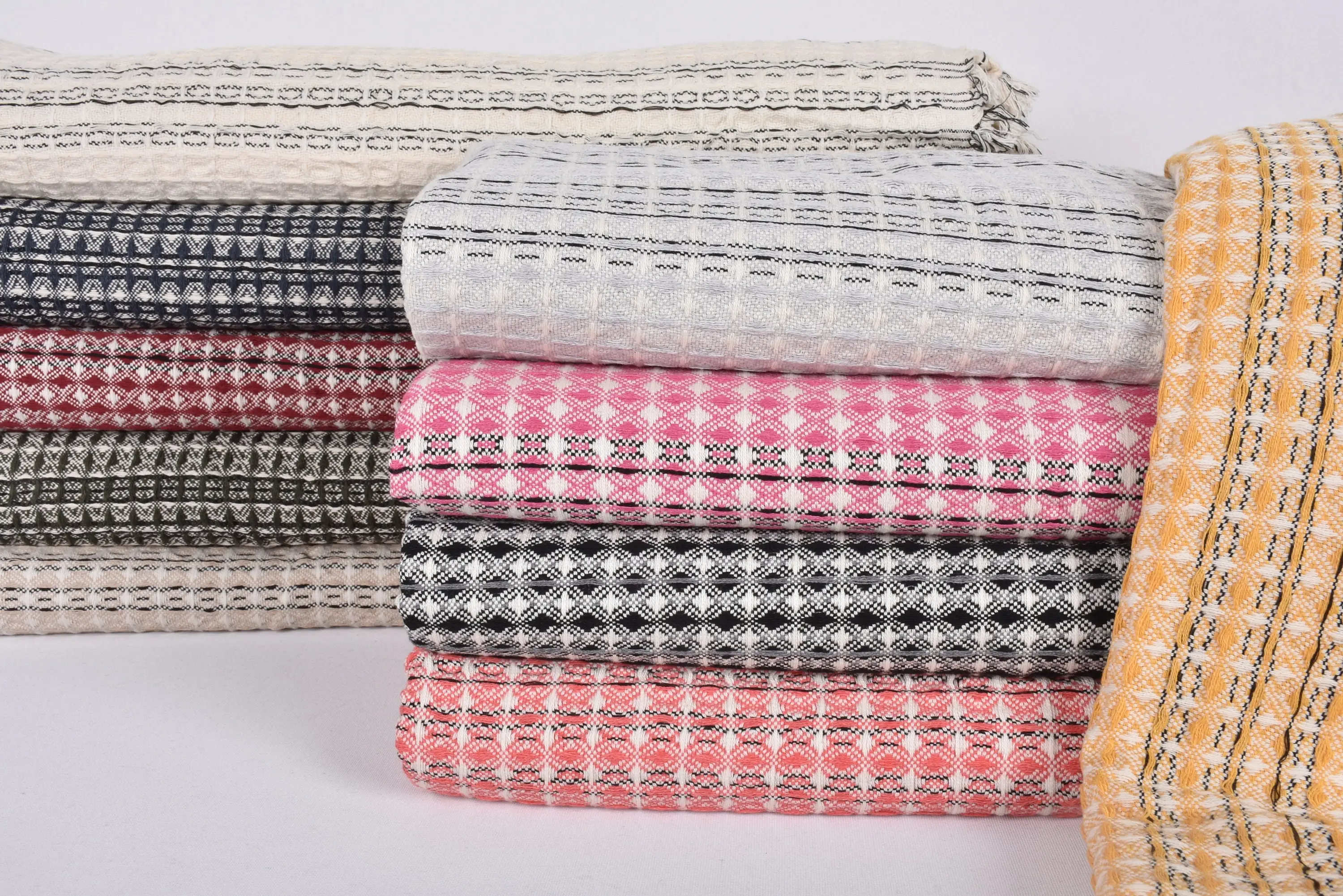 Personalized Turkish Red Striped Throw Blanket, 95x71 Inches - 1