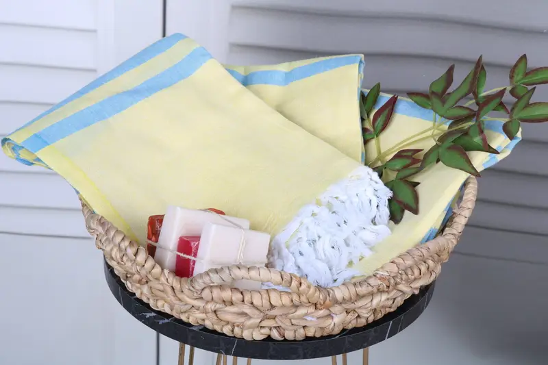 70x36 Cotton Striped Towel, Wedding For Favor, Quick-dry peshtemal, Embroidered Towel, Handmade Turkish Towel, Girls Weekend Favors, Hammam towel - 5