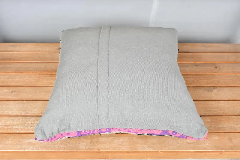 Turkish Rugs Cushion Case, Turkish Kilim Pillow, Gift Pillow, Boho Chic Cushion Case, 18x18 Pink Pillow Sham, Antique Pillows, Pillow Case - 5