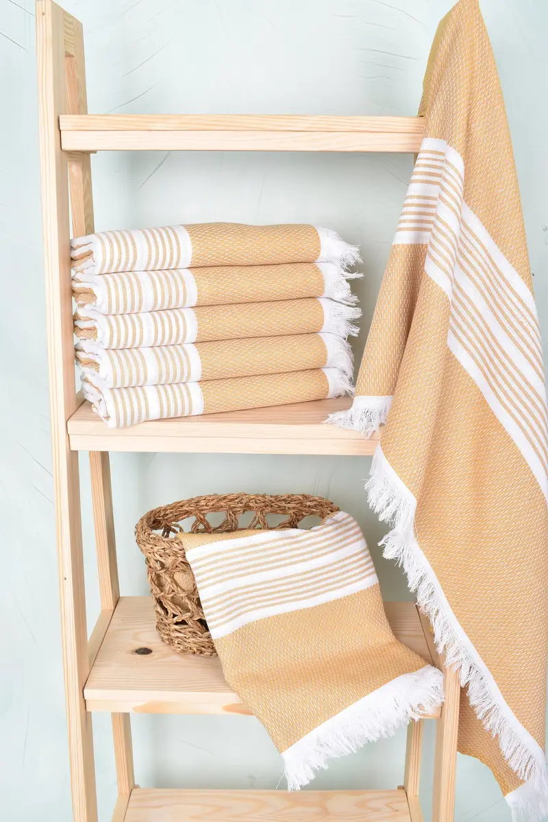 70x40 Cotton Striped Towel, Personalized Turkish bath towel for home decor, Bridal Party Gifts, Absorbent Turkish towel, Bridesmaid Gift, Soft towel - 3