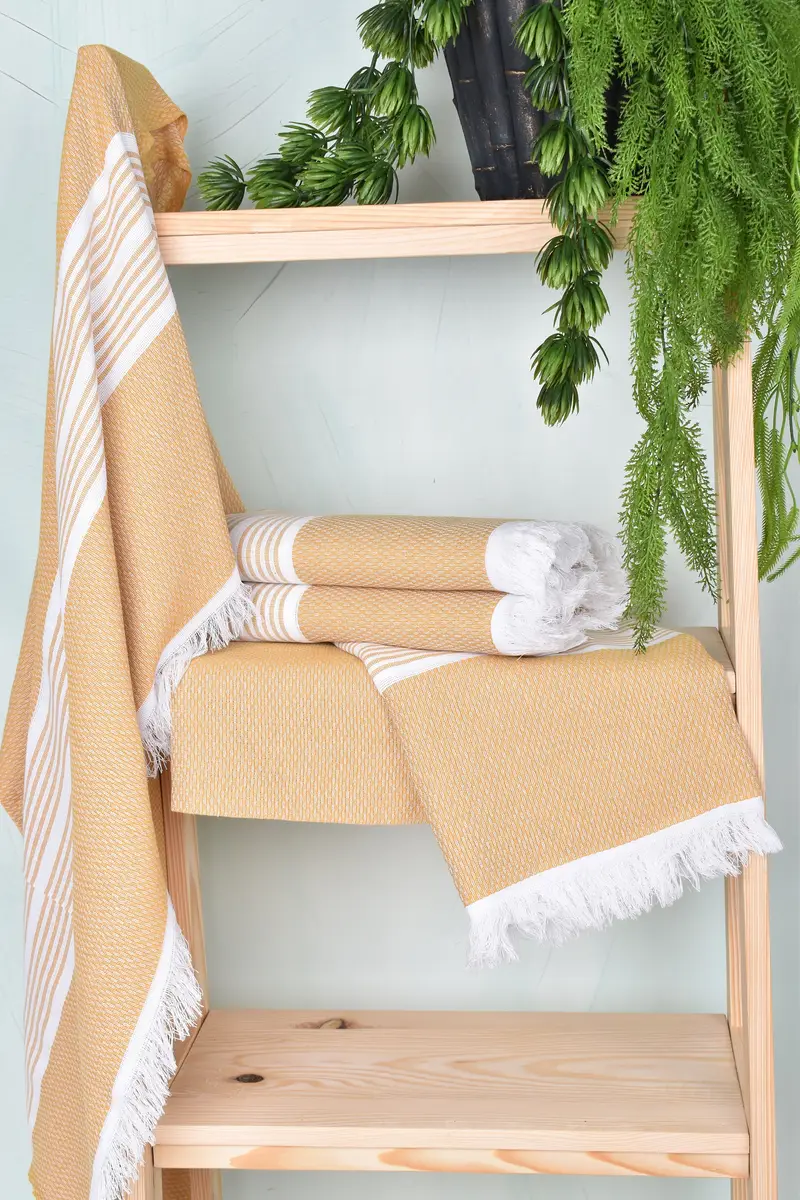70x40 Cotton Striped Towel, Personalized Turkish bath towel for home decor, Bridal Party Gifts, Absorbent Turkish towel, Bridesmaid Gift, Soft towel - 6