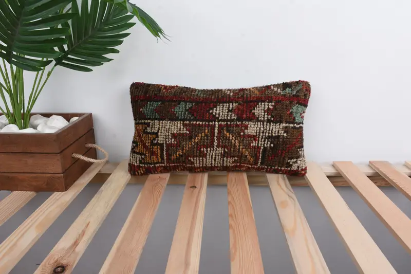 Interior Designer Pillow, Boho Chic Cushion, Turkish Pillow, Pillow Sham, Vintage Pillow, 8x16 Beige Cushion Case, Oriental Pillow Sham - 1