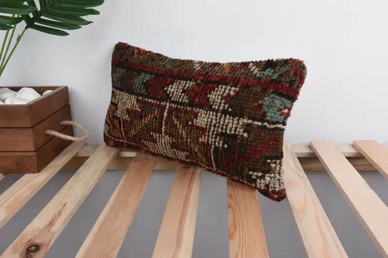 Interior Designer Pillow, Boho Chic Cushion, Turkish Pillow, Pillow Sham, Vintage Pillow, 8x16 Beige Cushion Case, Oriental Pillow Sham - 5