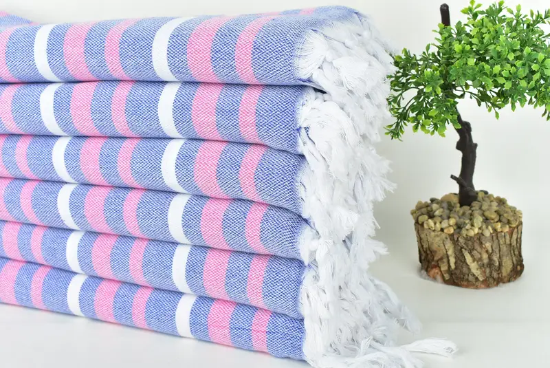 Summer Gift, Handmade Gift, Best Friend Gift, 70x40 Cotton Striped Towel, Organic Towel, Monogram Towels, Bachelorette Party Gifts Bridesmaids - 3