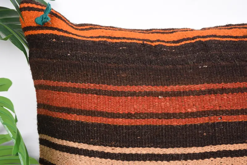 Cushion, Home Decor Pillow, Bright Cushion Case, Throw Kilim Pillow, Nomadic Pillow Case, 20x20 Brown Pillow Case, Boho Pillow Sham Cover - 2